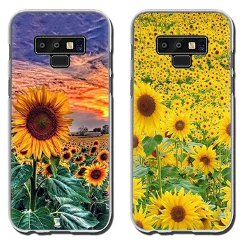 Saulėgrąžų Kiaulpienių žiedų Sunku, telefono dėklas, skirtas Samsung Galaxy A3 A5 A6 A8 Plius A7 A9 A10 A30 A40 A50 A70