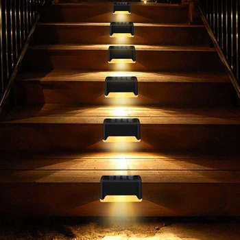 Saulės Laiptai Žingsnis LED Šviesos Naktį, Sodo Kieme Luz Jardin Lauko Eksterjero Guirlande Lumineuse Kelias Tvora Denio Sienos Lempos Luces