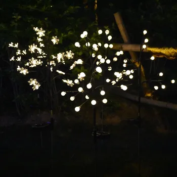 Saulės Sodas Žibintai su 20 LED Cherry Blossom /kamuolys/snaigė/žvaigždės Formos Šviesos Kieme ,Kelias,Terasa,Kieme, Vejos Decoratio