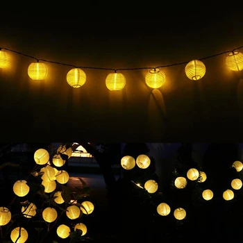 Saulės Šviesos diodų (LED) Žibintų Girlianda Vestuvių Deco Saulės String Šviesos Lauko Pasakų Žibintai, Saulės Lempos Girliandą Sodo Puošmena
