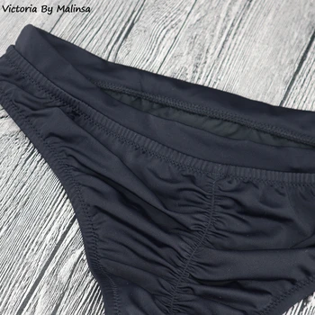 Seksualus maudymosi kostiumėlis Derliaus maudymosi Kostiumėliai, Balta Brazilijos Biquini Moterų Paslaptis, Bikini Bottom T-atgal Aukšto juosmens Įžūlus Bikini Dugnų