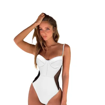 Seksualus Push Up Backless Moterų maudymosi kostiumėlį Bodycon Akių Kratinys vientisi maudymosi kostiumėlį Moteris 2021 M. Vasarą Dizaineris Maudymosi Kostiumas