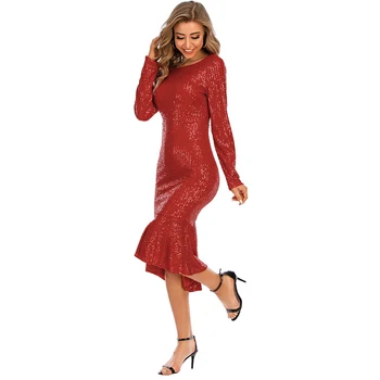 Seksualus vintage Red china ilgomis rankovėmis suknelės moterims atsitiktinis elegantiškas Naktinis klubas komplektus šalis suknelė bodycon moteris Suknelė vestidos