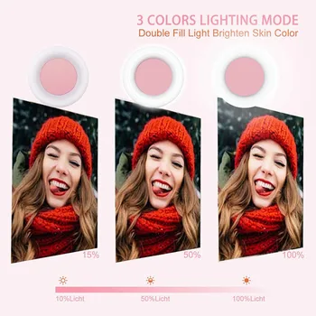 Selfie Stick LED šviesos Žiedas Ištraukiamas gyventi Trikojis Stovas 3 in 1 Su Monopodzie Telefoną Prijungti 