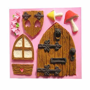 Senovinių Pasakų Sodo Namas, Sienos Silikono Šokoladas Minkštas Formų Amatų Polimero Molis Tortas Decoratin Įrankiai