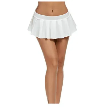 Sexy Marškinėliai Moteriški Klostuotas Mini Sijonas Moksleivė Micro Cosplay Klubas Kostiumas Vientisos Spalvos Mini Sijonai Faldas Mujer Moda 2021