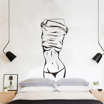 Sexy mergina sienų lipdukai asmenybės grožio, meno tapybos gyvenimo kambario, miegamasis fone tapybos namų dekoravimo lipdukai