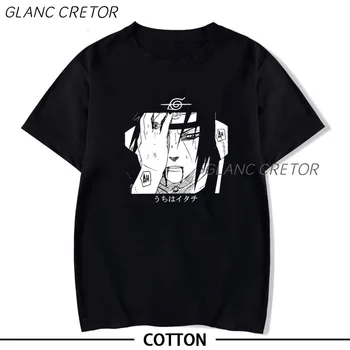 Sharingan Atspausdinta Marškinėliai Harajuku Gotikos Tees Mados Japonų Anime Shirt Vyrai Tee Medvilnė Negabaritinių Marškinėlius