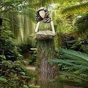 Sherwood Paparčio Pasakų Statulų su Paukščių Lesyklėlę Dervos Ornamentu Lauko Sodo Statula Super Mielas LBE