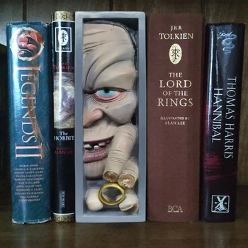 Siaubo Peeping Lentynoje Monstras Žmogaus Veido Dervos Bookends Bookstand Skulptūra Rinkti Cd Albumai Lentynoje Dekoras