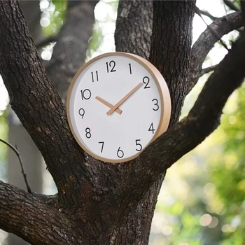 Sieninis Laikrodis Medžio 12 Colių Silent Didelis Medienos Sieniniai Laikrodžiai Skaitmeniniai Sieninis Laikrodis Tiksi Ne Naktį, Stalo, Virtuvės, Biuro Senovinių Namų