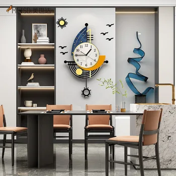 Sieninis Laikrodis Modernių Namų Švytuoklės Laikrodžiai Interjero Dekoro, Virtuvės Žiūrėti Kambarį Kūrybinis Dizainas Apdailos Salonas Lipdukai Meno