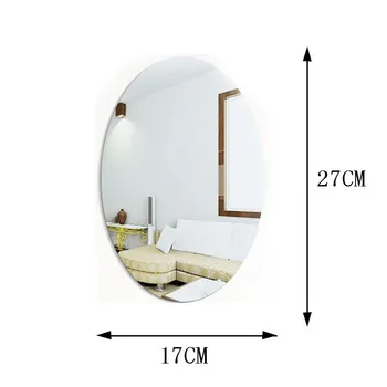 Sienos Veidrodis lipdukai Dekoratyviniai sienų veidrodžiai, Vonios kambarys Makiažo Veidrodėliai lipdukai Akrilo Padažu Veidrodį Lipdukai namų puošybai