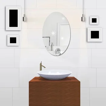 Sienos Veidrodis lipdukai Dekoratyviniai sienų veidrodžiai, Vonios kambarys Makiažo Veidrodėliai lipdukai Akrilo Padažu Veidrodį Lipdukai namų puošybai