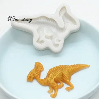 Silikoninės Formos Kepimui 3D Dinozaurai Šokolado Pelėsių Kūdikio Gimtadienio Minkštas Tortas Dekoravimo Priemonės, Saldainiai Molio Dervos Formų FM2070
