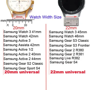 Silikono Watchband Samsung Galaxy Aktyvios 2 44mm 40mm Žiūrėti 3 41mm Assista 42mm S4 S2 Smart Žiūrėti Dirželis 20mm Apyrankė