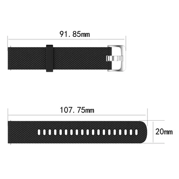 Silikono Watchband Samsung Galaxy Žiūrėti Aktyvios 2 40 44mm/ 3 41mm Pavarų S2 Dirželis 20mm Sporto Apyrankės Apyrankės už Gt 2 42mm