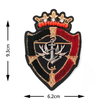 Siuvinėjimo metalo pleistras embroideried karūna vabalas vilkas elnias erelis pleistrai aplikacijos drabužiai, striukė emblemos drabužių QYC-2756