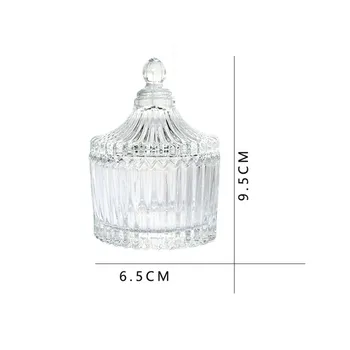 Skaidraus stiklo žvakės konteinerių klasikinio jurta su dangteliu indą stiklainiu žvakė taurės 