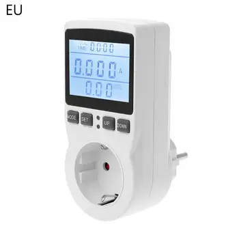 Skaitmeninis Galios Matuoklis Lizdas ES/JAV/UK Plug Energijos Skaitiklis Srovė Vatų Elektros Sąnaudų Matavimo Stebėti Elektros Lizdo