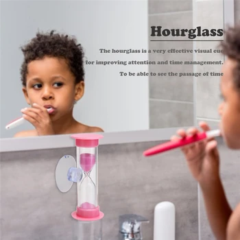 SKTN 3min Hourglasses Vaikų Dantų Valymas Laikmatis su siurbtuko Namų Dekoro Hourglasses dantų šepetėlį Laikmatis Valyti Vaikai