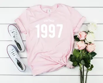 Skuggnas 1997 gimtadienio marškinėliai, 22 gimtadienio marškinėliai trumpomis Rankovėmis Tumblr Atsitiktinis Viršūnes 90s estetinį Aprangos Hipster Tees dropship