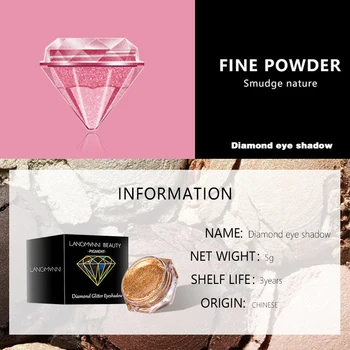 Skysti Šešėliai Makiažas Shimmery Diamond Ilgalaikį Šilkinį Kosmetikos Moterų, Merginų, Mergaičių NIN668