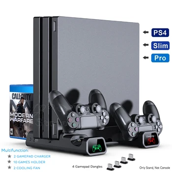 Slim Konsolės Vertikalus Aušinimo Stovas Valdytojas Apmokestinimo Bazė 2 Aušintuvas 10 Žaidimų Saugojimo Sony Playstation 4