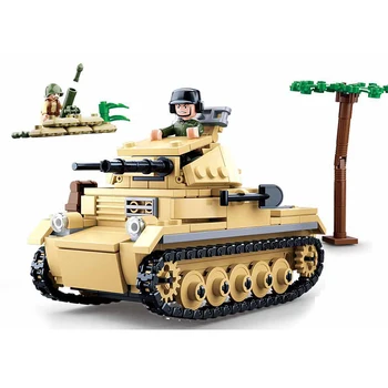 SLUBAN II Pasaulinio Karo vokietijos Kariuomenės Panzer II Bako Ss Blokai Rinkinių Duomenys Vaikams mokomieji Žaislai Berniukams, Klasikinis Modelis Kit