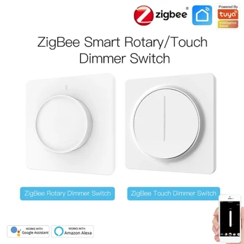 Smart Pasukimo Touch Šviesos stiprumą ES ZigBee Nuotolinio Smart Switch Gyvenimo Tuya APP Kontrolės Darbai su Alexa, Google 