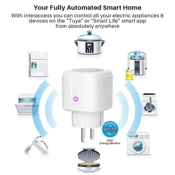 Smart Plug 16A BR Brazilija, Izraelis, Šveicarija, Šveicarijos, JAV Lizdas WiFi Tuya Smart Gyvenimą su Alexa 