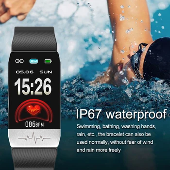 Smart Sporto Žiūrėti T1 Stebi, Kūno Temperatūros Matavimas EKG+PPG Fitness Tracker Širdies ritmo Monitorius Vandeniui Skambučių Priminimas