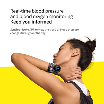 Smart Watch Moterų jutiklinių Smartwatch Vyrų Širdies ritmas, kraujo spaudimas Fitneso Žiūrėti 