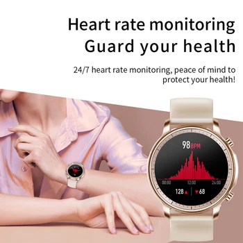 Smart Watch Moterų jutiklinių Smartwatch Vyrų Širdies ritmas, kraujo spaudimas Fitneso Žiūrėti 