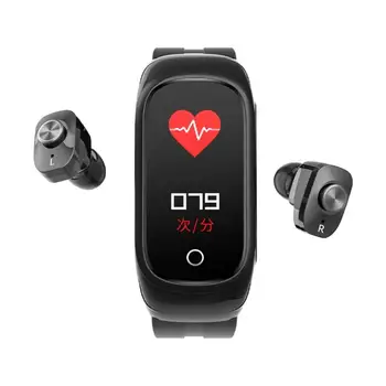Smart Žiūrėti TWS Bluetooth Ausinės 2 In1, Širdies ritmą, Kraujo Spaudimą, Stebėti Sporto Smartwatch Fitneso laikrodis 