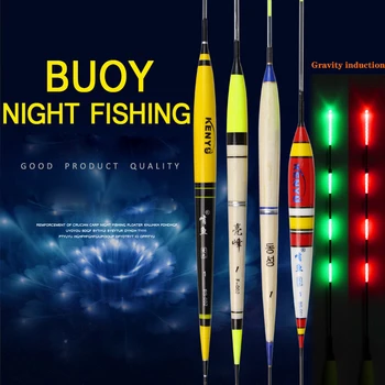 Smart Žvejybos Plaukti Bite Signalas Žuvims, Masalas, LED Šviesos Spalvų Kaita, Automatinė Nakties Elektroninių Keitimas Plūduro Švyti Tamsoje CR425