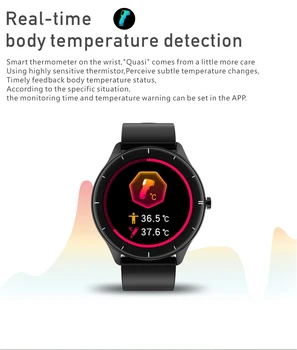 Smartwatch Temperatūra, Širdies ritmo Monitorius Kraujo Spaudimo Matavimas 