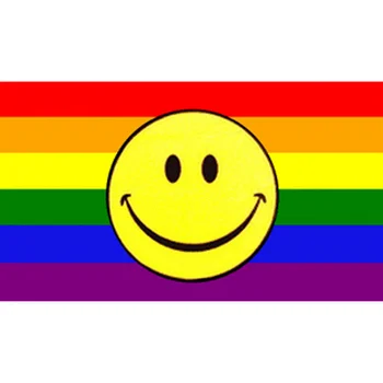 Smiley Gėjų Vėliavos 90 x 150cm Reklama Gėjų Dalykų LGBT Priedai Festivalio Vėliavos Nemokamas Pristatymas