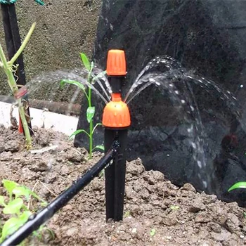 Sode Reguliuojamas Automatinis Lašinamas Drėkinimo Ir Drėkinantis Purškimo Rinkiniu Su Vandens Laikmatis Daržovių, Gėlių Laistymo Įranga