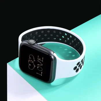 Solo Kilpos diržas, Apple Watch Band 44mm 40mm 38mm 42mm Kvėpuojantis silikono Elastingas Diržas apyrankę band 