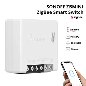 SONOFF ZB MINI Zigbee3.0 PASIDARYK pats 2Way Smart Switch Automatikos Modulius, Dvi Jungiklis APP 