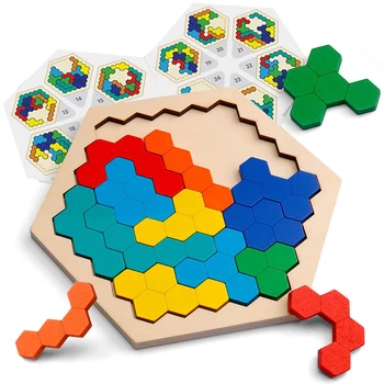 Spalvinga 3D Dėlionės, Mediniai Žaislai, Aukštos Kokybės Tangram Matematikos Žaislai, Dėlionės Žaidimas Vaikams Ikimokyklinio Vaizduotę Švietimo Žaislas