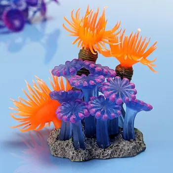 Spalvingas Dirbtinės Dervos Jūros Koralų, Žuvų Bakas Akvariumo Apdaila