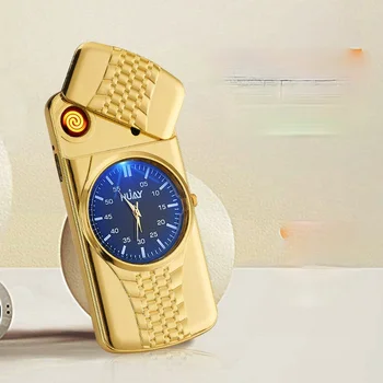 Spalvingas Laikrodis Cigarečių Degiklio Asmenybės Kūrybos USB Įkrovimo Lengvesni Žiūrėti Dalykėlių Vyrų Regalos Para Hombre Originales