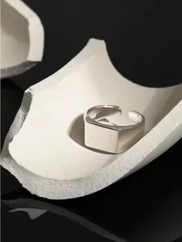 S'STEEL Minimalistinio Reguliuojamas Žiedai Moterims Sterlingas Sidabro 925 Geometrinis Mados Dizaineris Žiedas 2021 Tendencija Smulkūs Juvelyriniai dirbiniai Dovanos