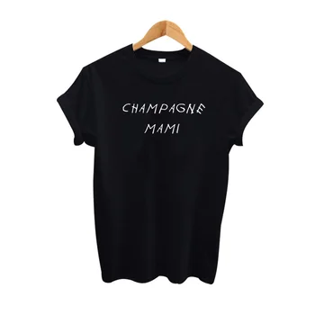 Stalviršiai, Juokingi Marškinėliai, Cool Dovanos Drake Gerbėjai Ponios Harajuku T-Shirts Juoda Balta Dydis 2XL Šampano Mami T-shirt
