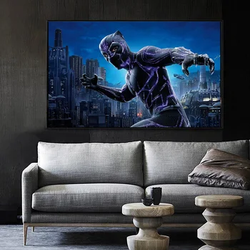 Stebuklas Keršytojas Superhero Drobės Tapybos Menas, Plakatų ir grafikos Anime Pantera Spausdinti HD 