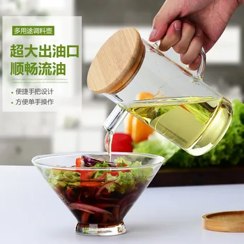 Stiklo kiekybiniai aliejaus butelis Japonijos sandarus aliejaus butelis virtuvėje butelis bakas kūrybos sojos namų aliejaus padažas su actu