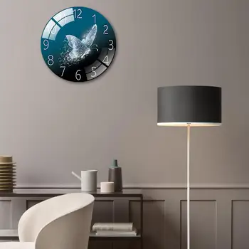 Stilingas, Modernus Sieninis Laikrodis Minimalistinio Išjungti organinio Stiklo Kvarcinis Laikrodis, Pagamintas iš aplinką tausojančios PVC UV Tiesioginio Įpurškimo 30cm