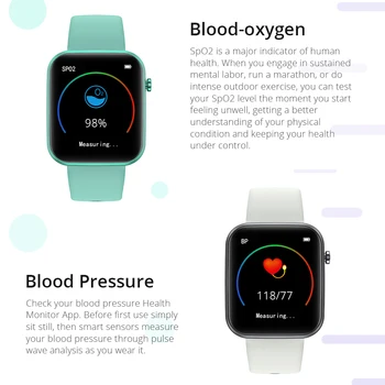 SuiMindTK P15 1.69 colių 2021 Smart Watch Vyrų jutiklinių Fitness Tracker IP67 atsparus vandeniui Smartwatch 